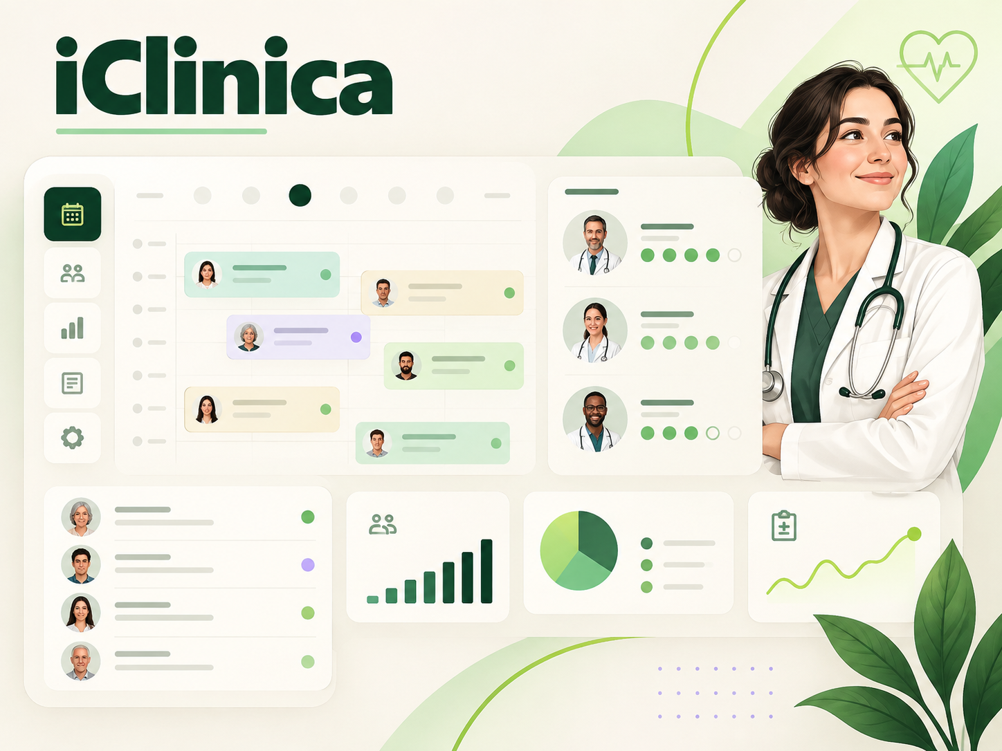 Captură iClinica — Platformă medicală pentru programări, medici și pacienți.